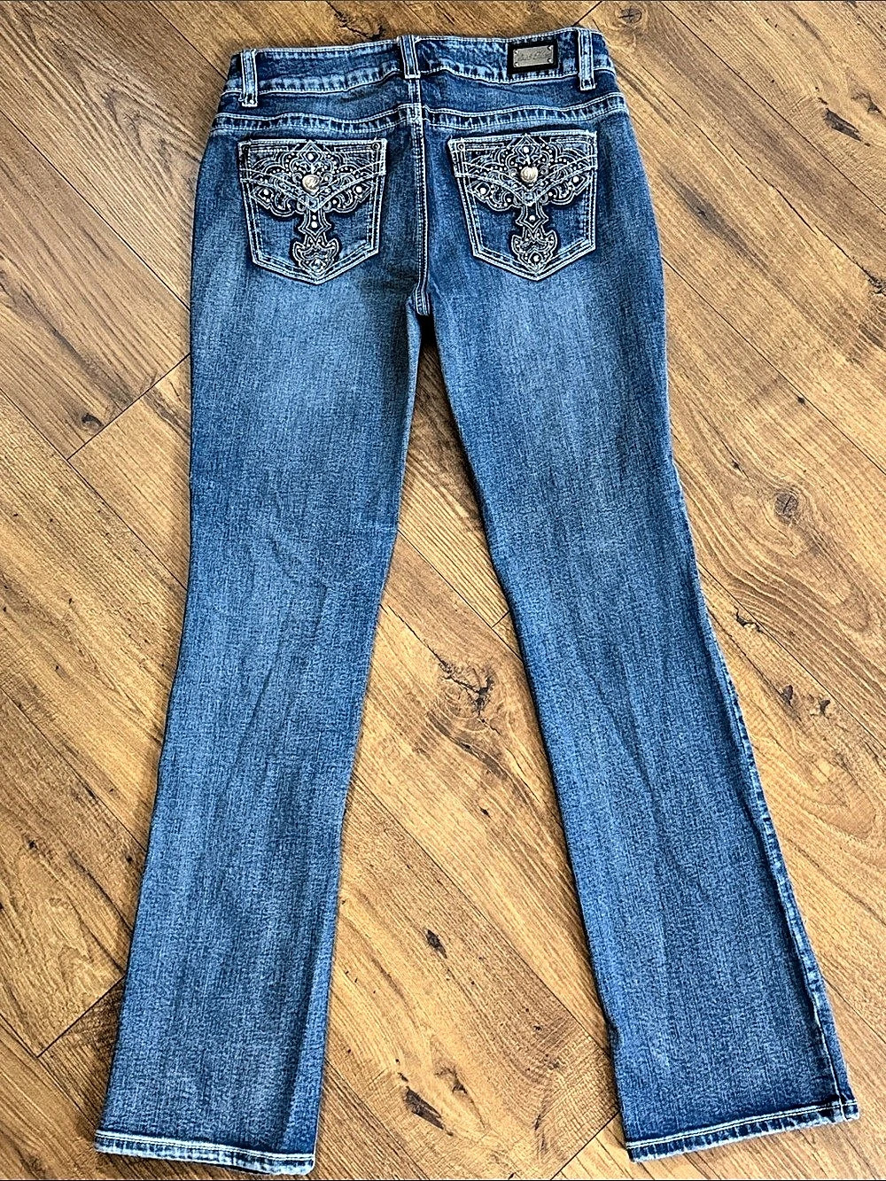 Wired Heart Women's Bootcut Jeans in Blue